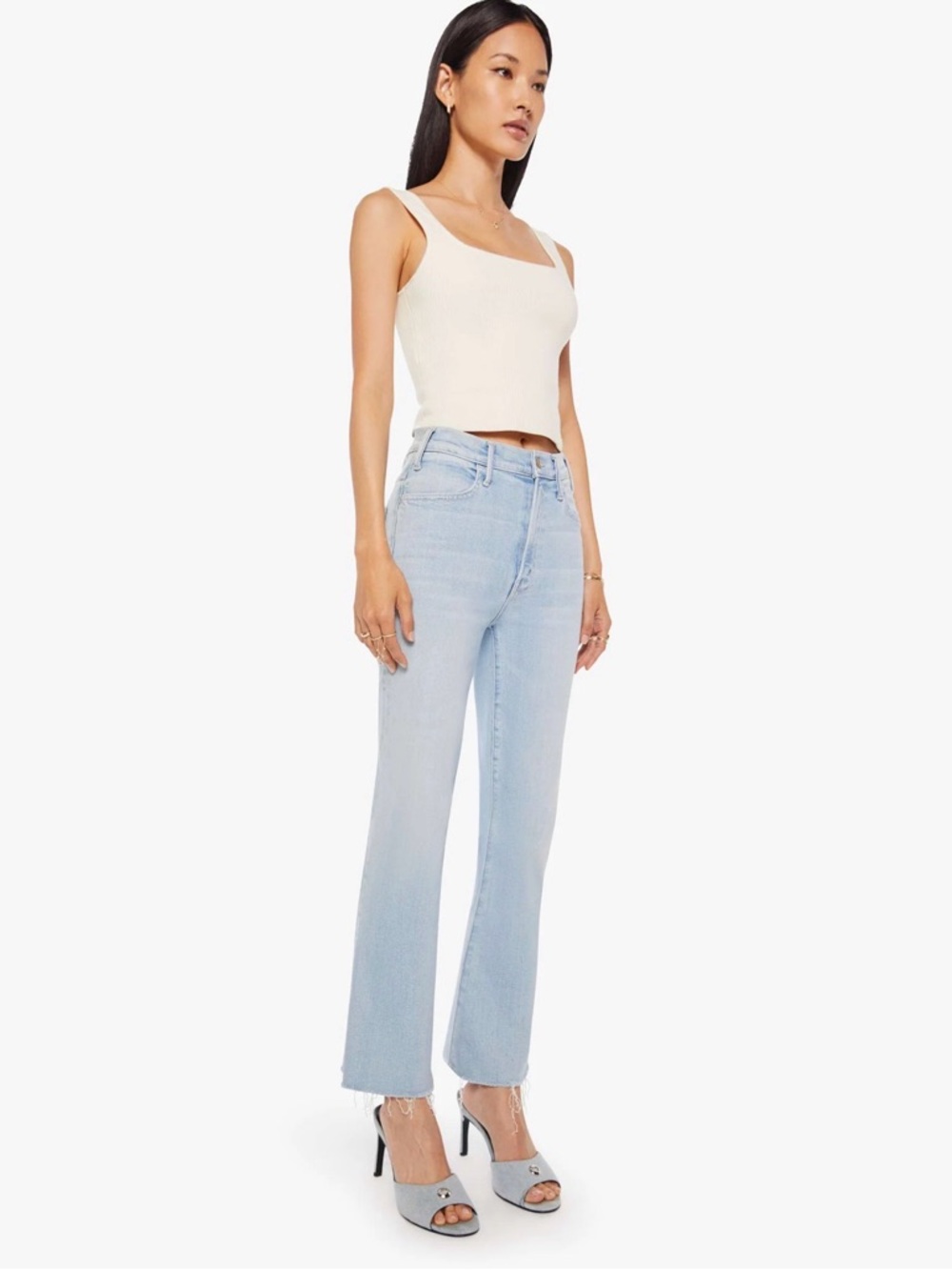 MOTHER The Hustler Ankle Fray in Ball's In Your Court, Size 26